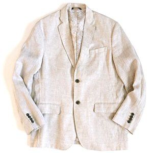 Tasso Elba Men's Beige Linen Blazer Sport Coat